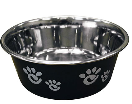 Barcelona Matte Dog Bowl - Black 32 Oz 689326